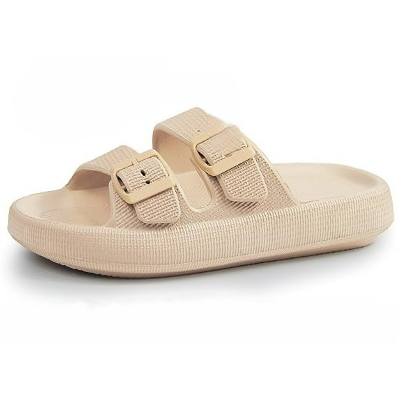 Flat Sandals With Double Buckle
