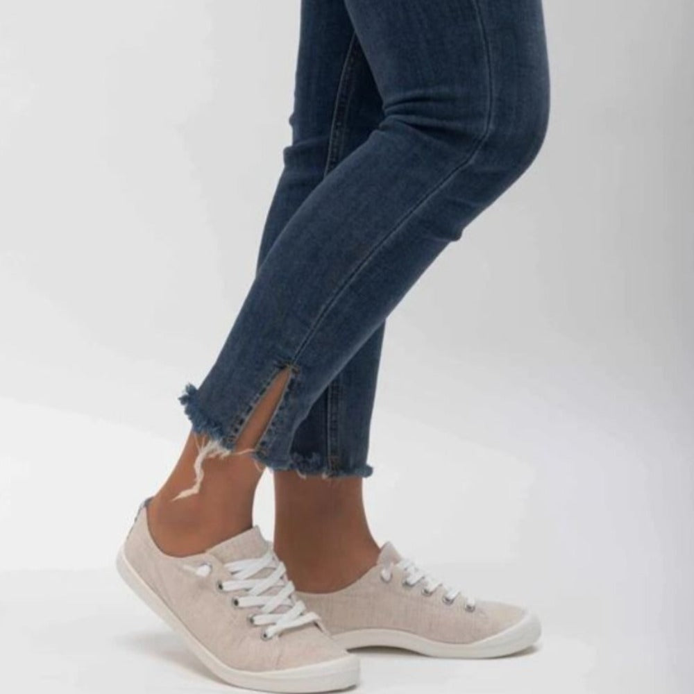 Women Lace Up Design Casual Shoes, Sporty Outdoor Faux Suede Slip-on Shoes