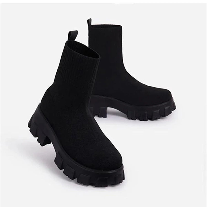 Knitted Slip on Winter Boots
