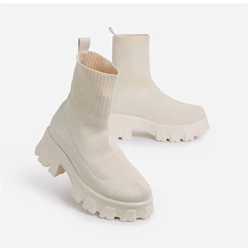 Knitted Slip on Winter Boots
