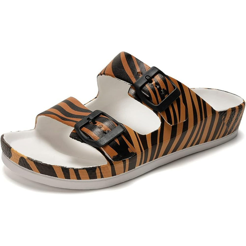 Adjustable And Comfy Buckle Patterned Sandals