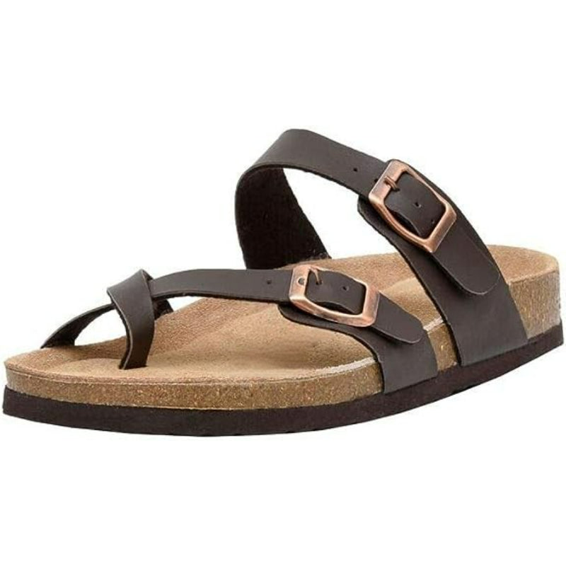 Comfortable Double Buckle Strapped Sandals