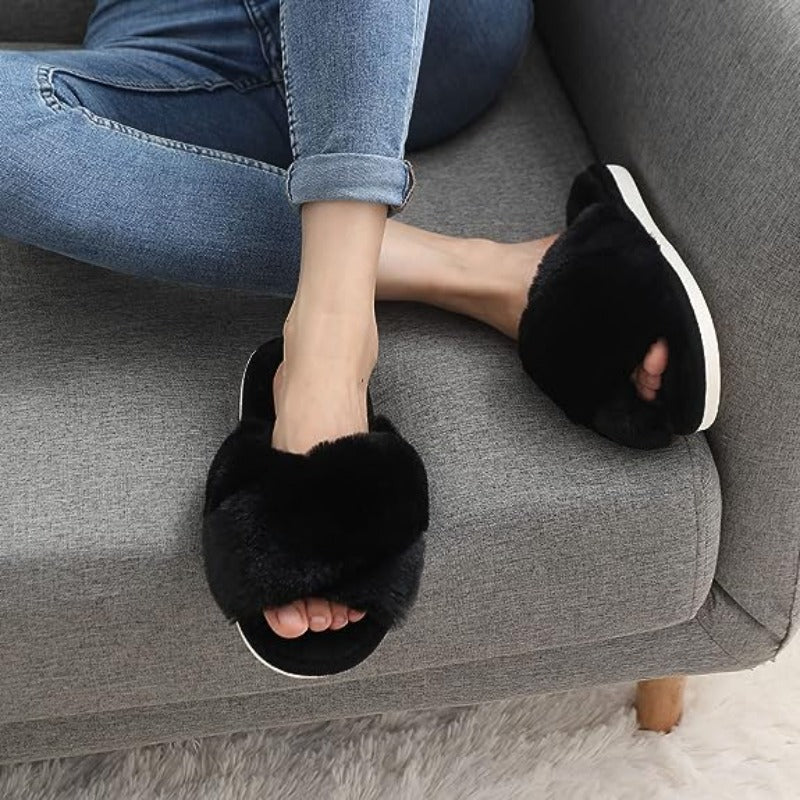 Comfy Cross Bands Slippers
