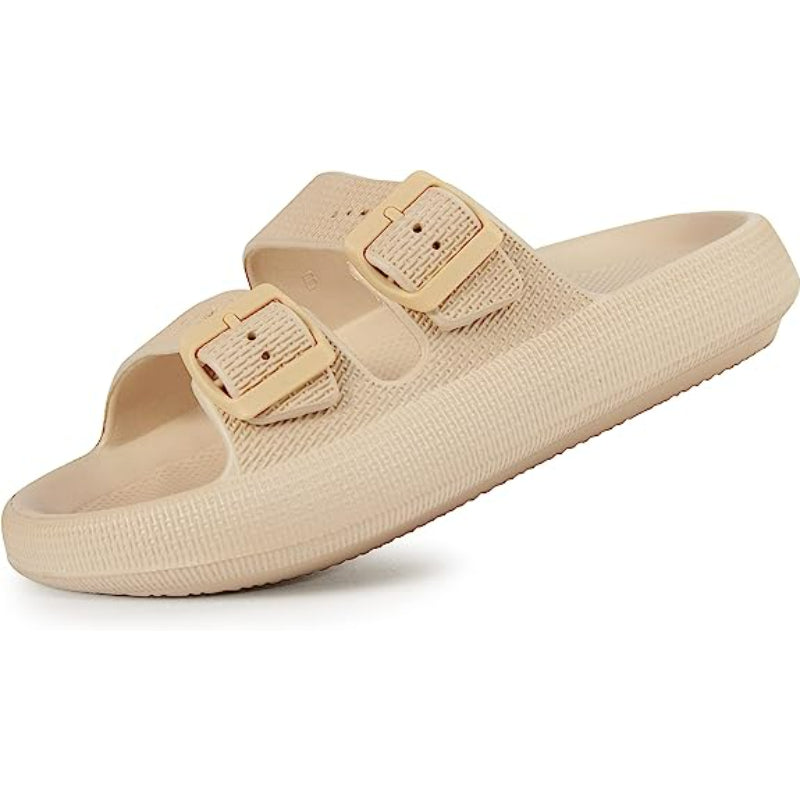 Flat Sandals With Double Buckle