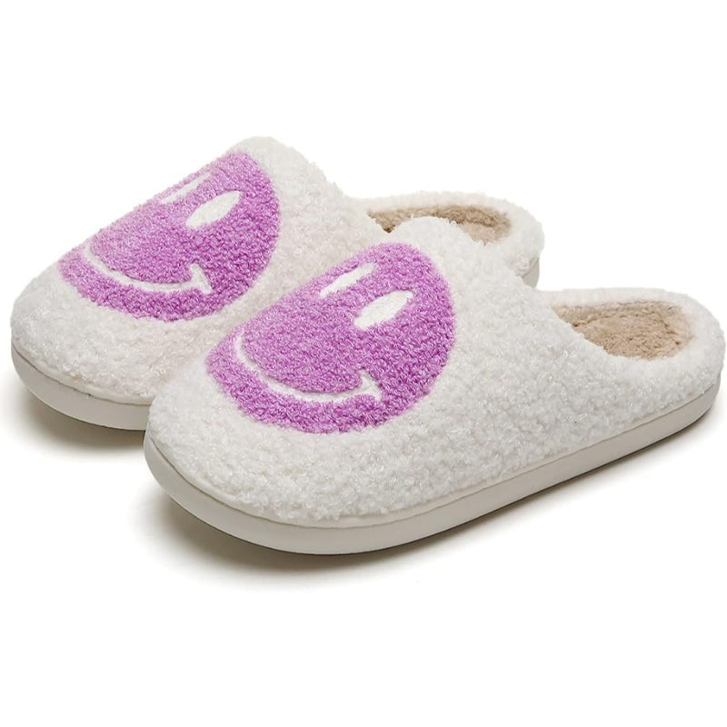Plain Slippers With Print Pattern
