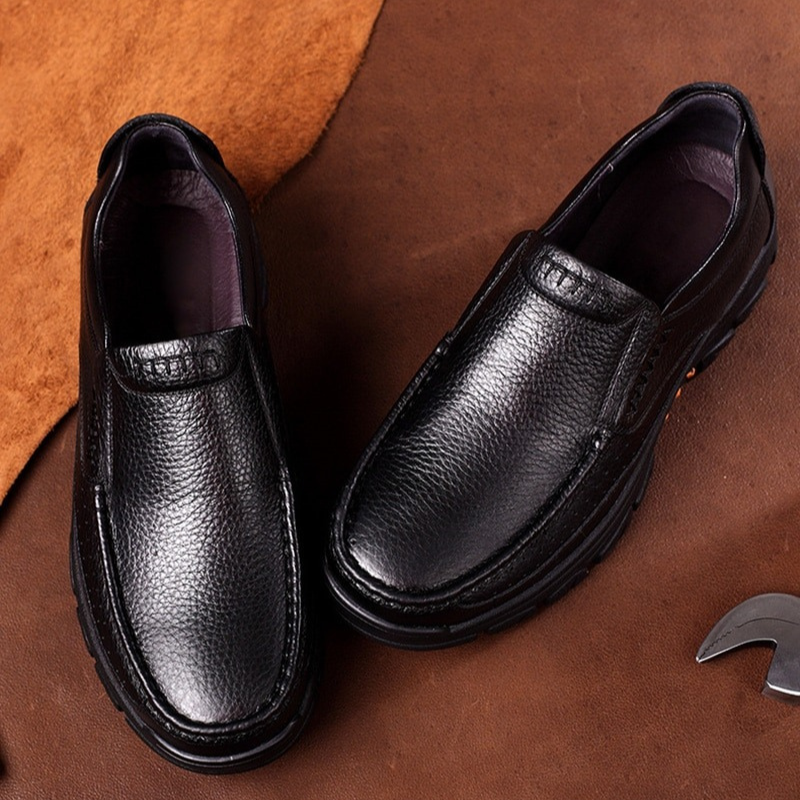 Genuine Leather Casual Slip-On Shoes