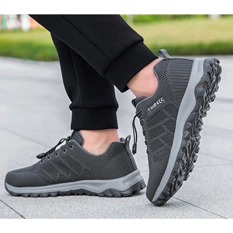 Mesh Lace-Up Casual Sneakers For Men