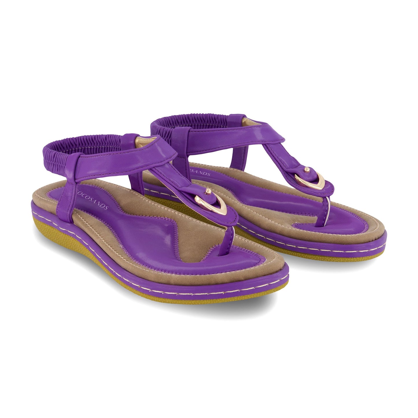 Cethrio Womens Summer Flats Sandals- Flat Beach Roman Flip Flops on  Clearance Wide Width Purple Dressy Sandals/ Slides Size 9