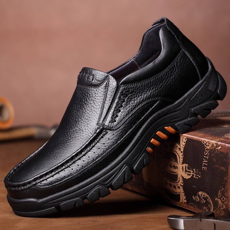 Genuine Leather Casual Slip-On Shoes