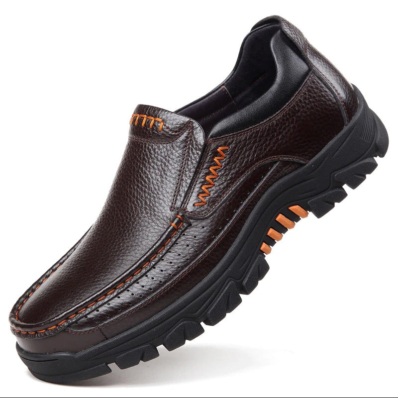 Genuine Leather Casual Slip-On Shoes