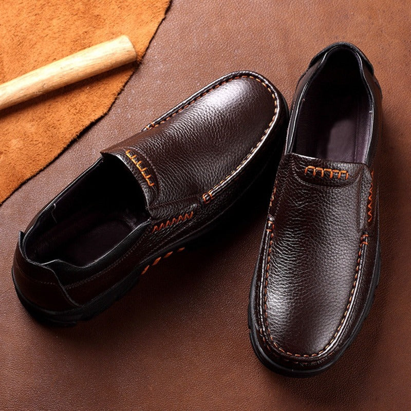 Genuine Leather Casual Slip-On Shoes