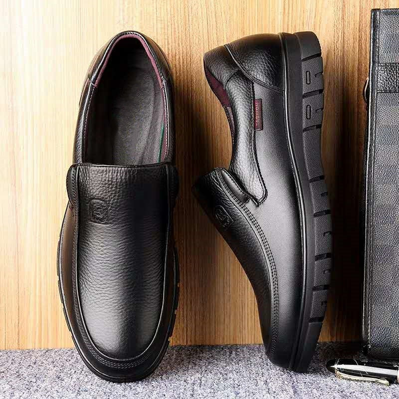 Casual Leather Flat Platform Shoes For Men